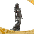 Garden Brass Standing Mermaid Fountain GBF-G049V